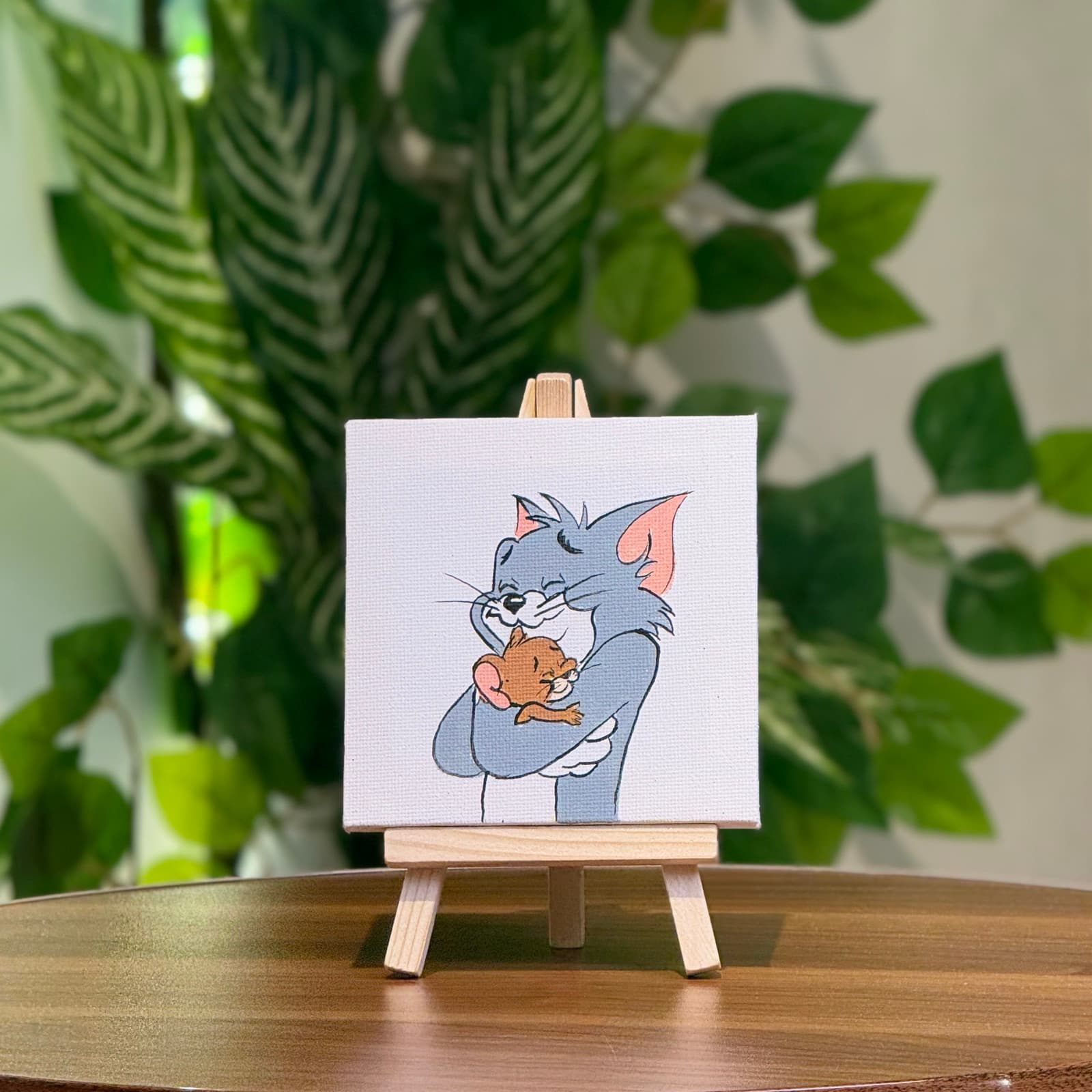 Mini tablo · Tom and Jerry (10×10 sm)