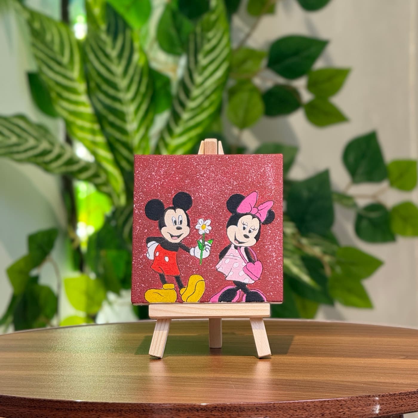 Mini tablo · Mickey Minnie (10×10 sm)