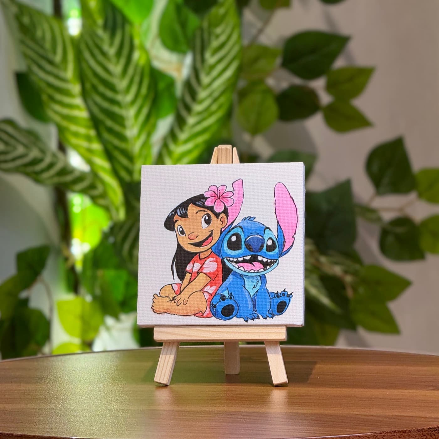 Mini tablo · Stitch and Lilo (10×10 sm)